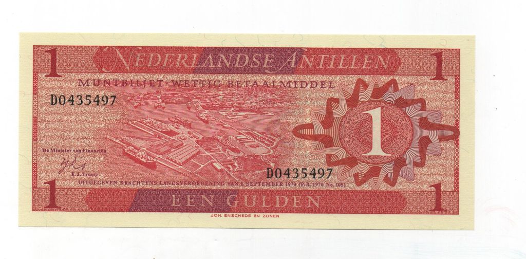 ANTILLAS HOLANDESAS DEL AÑO 1970 DE 1 GULDEN